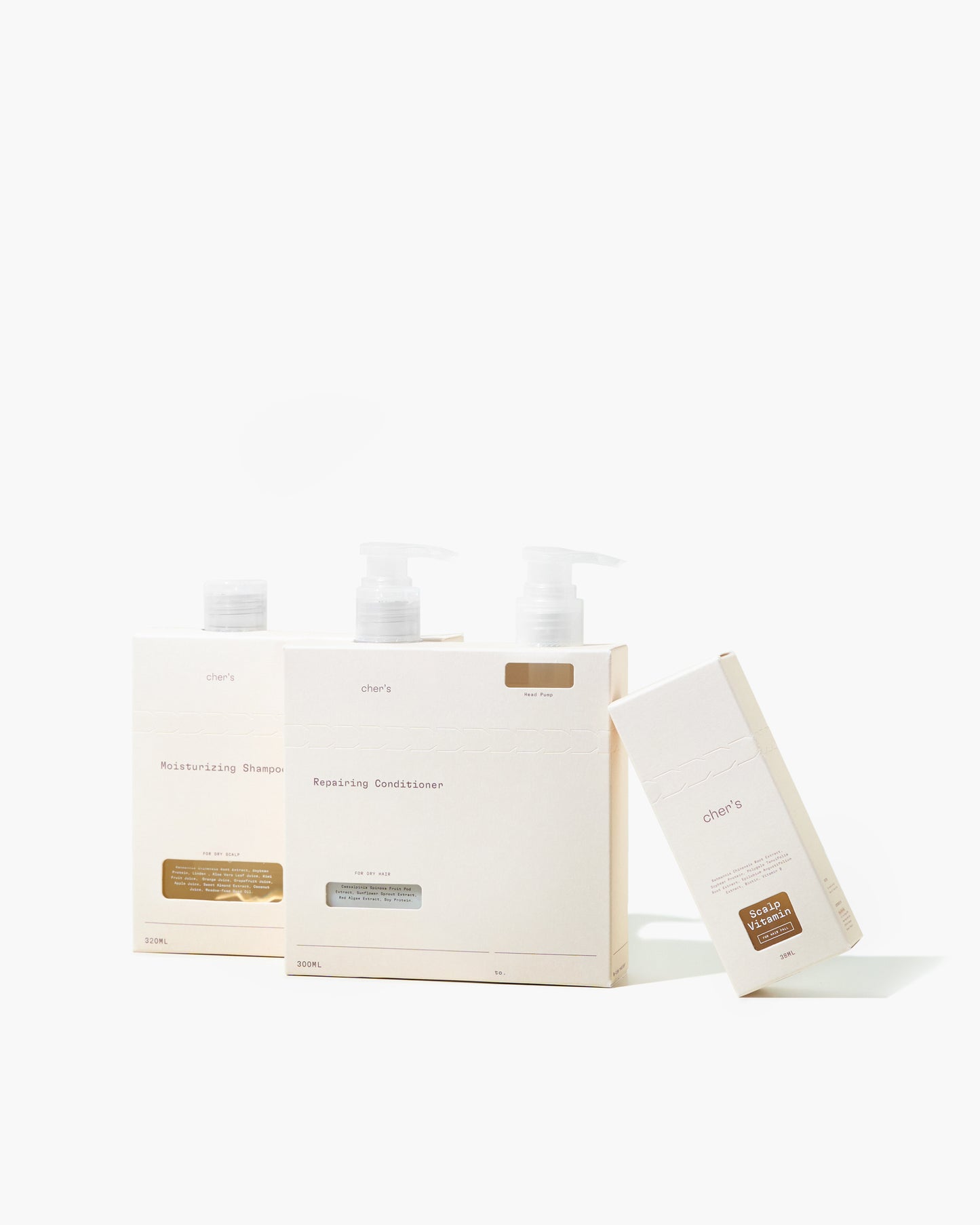 Moisturizing Shampoo & Repairing Conditioner & Scalp Vitamin