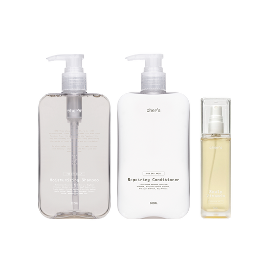 Moisturizing Shampoo & Repairing Conditioner & Scalp Vitamin