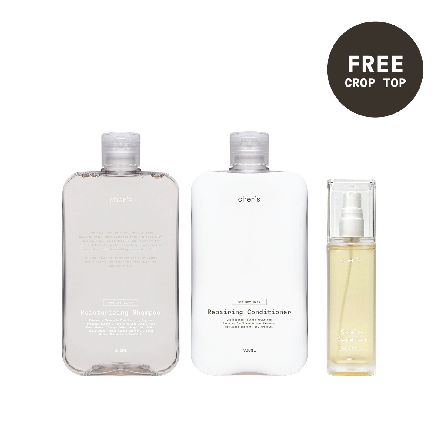Moisturizing Shampoo & Repairing Conditioner & Scalp Vitamin