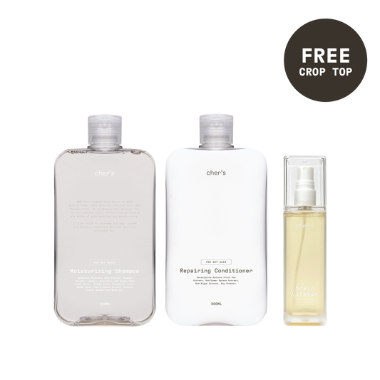 Moisturizing Shampoo & Repairing Conditioner & Scalp Vitamin